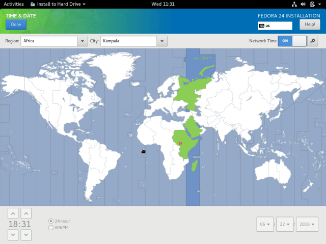 Configure Timezone Location