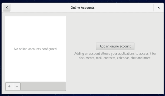 Fedora 24 Online Accounts