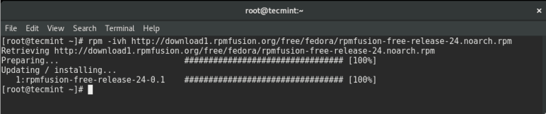 Install RPMFusion in Fedora 24