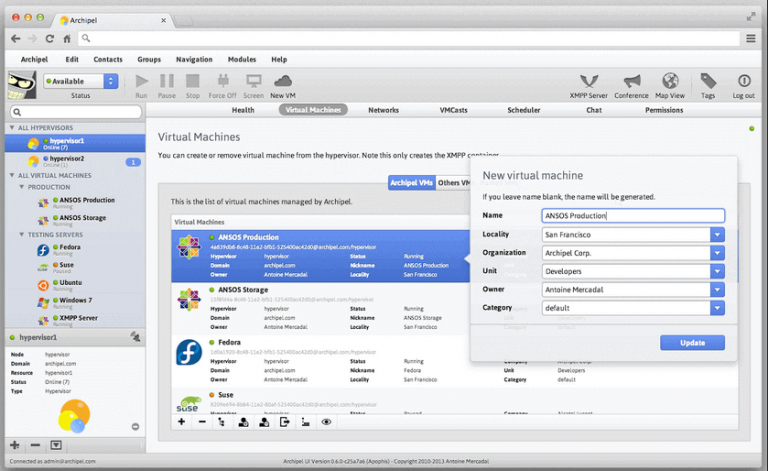 Archipel Control Panel | Tecmint: Linux Howtos, Tutorials & Guides