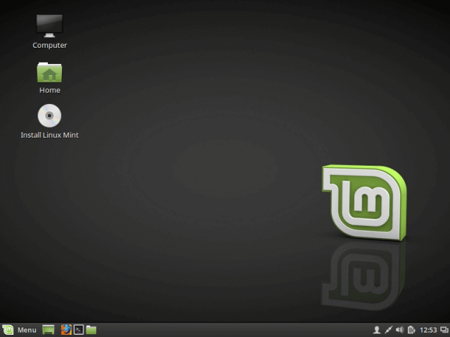 Click on "Install Linux Mint" Icon