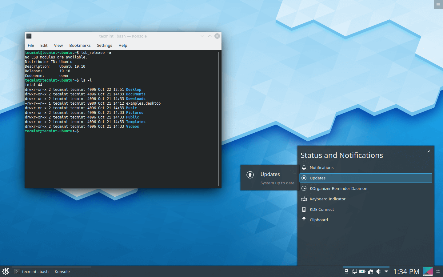 KDE Plasma Notifications Window