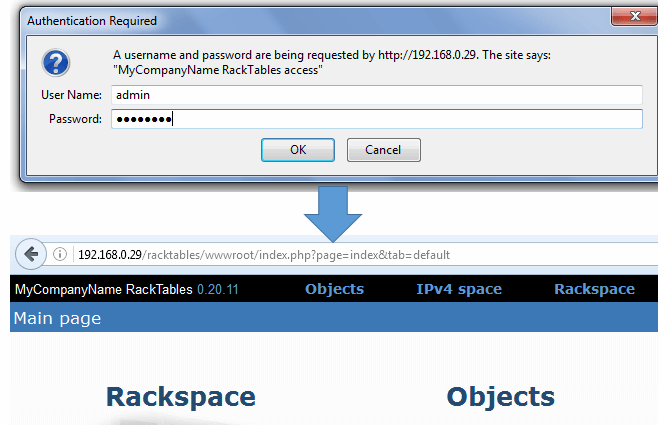 RackTables Admin Dashboard