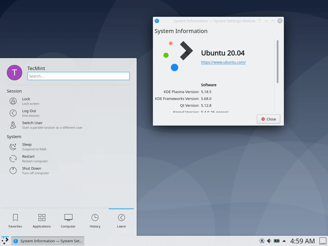 Running KDE Plasma Desktop in Ubuntu