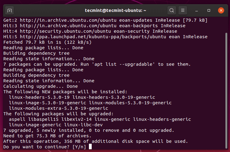  Actualizar la base de datos de paquetes de Ubuntu 