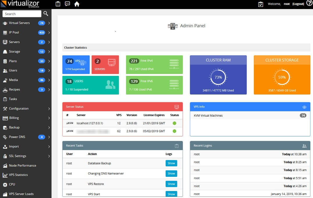 Virtualizor - VPS Control Panel