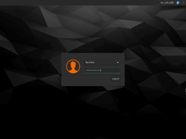 Parrot OS Login Screen