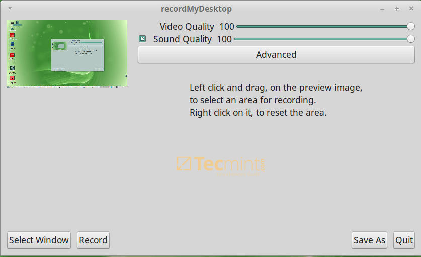 recordMyDesktop för Linux