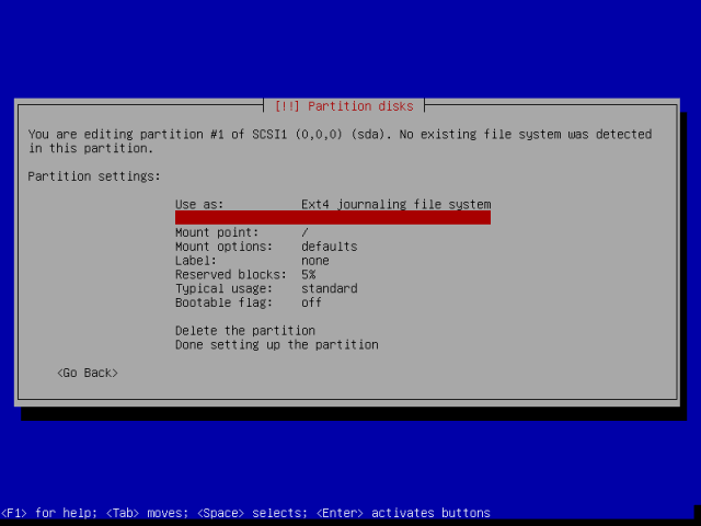 Root Partition Summary