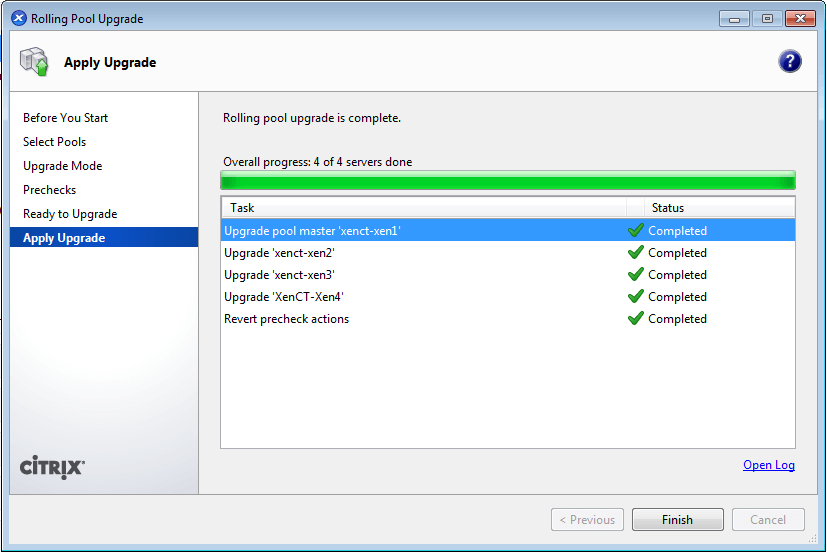 Apply XenServer Rolling Pool Upgrades