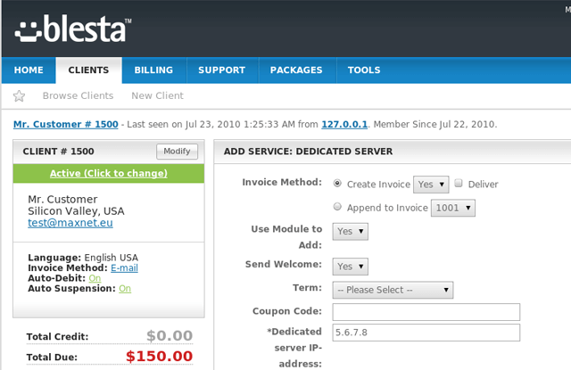 Blesta Billing Software for Hosting