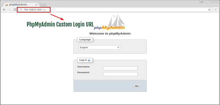 Phpmyadmin default logins