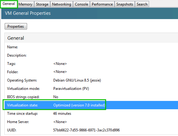 Confirm VM General Properties