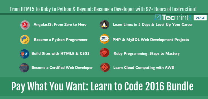 Pay What You Want: Learn to Code 2016 Bundle