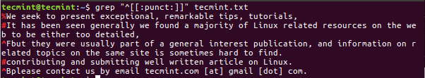Grep - Search Punctuation Characters in File