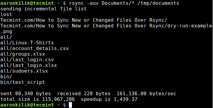 Rsync options explained