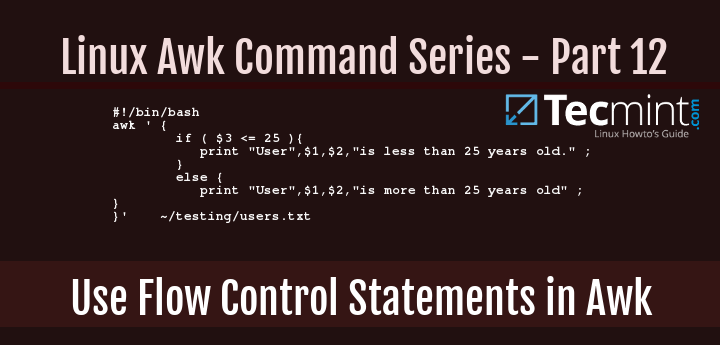 Use Flow Control Statements in Awk
