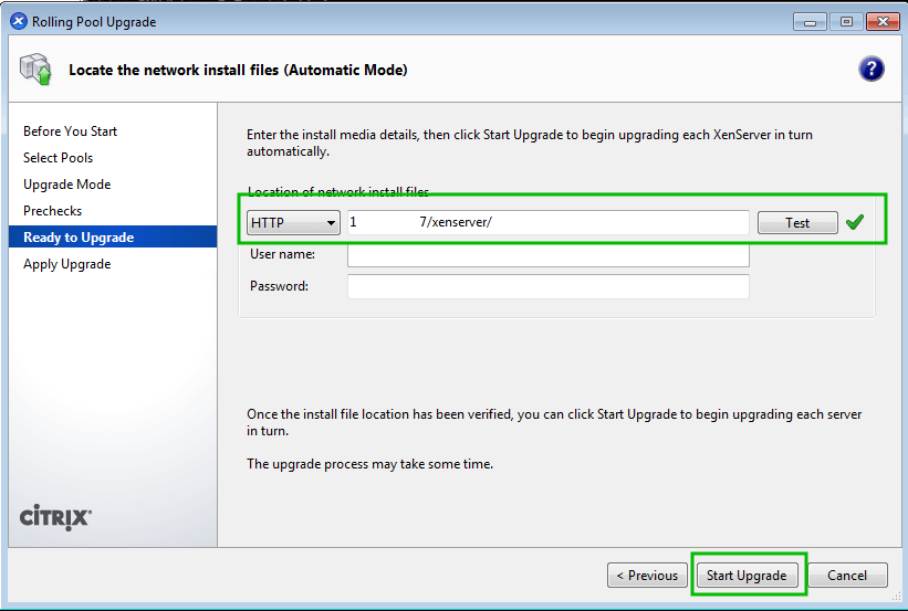 XenServer Rolling Pool Upgrade via HTTP