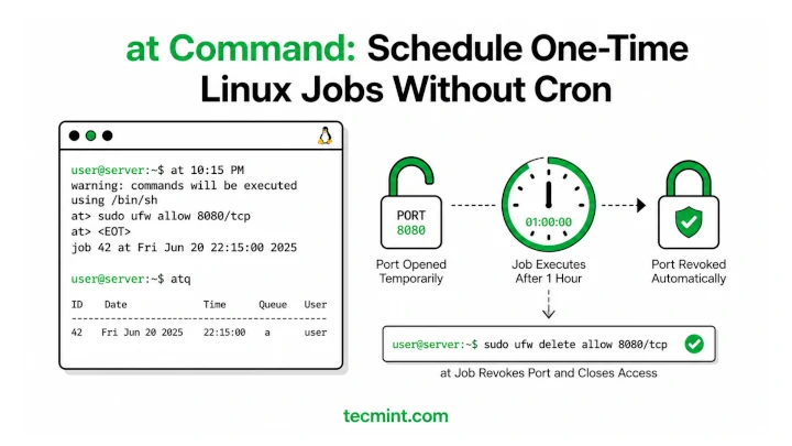 schedule jobs using at command