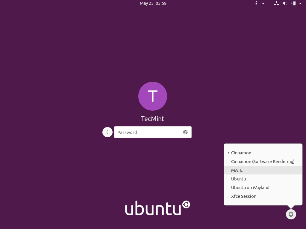 Choose Mate in Ubuntu