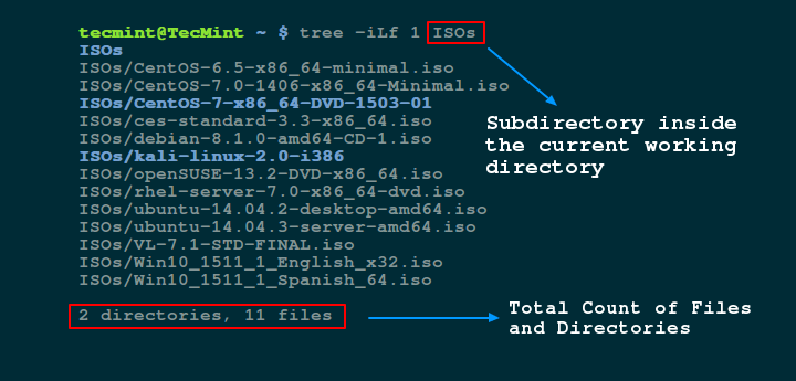 Count Files and Directories in Linux