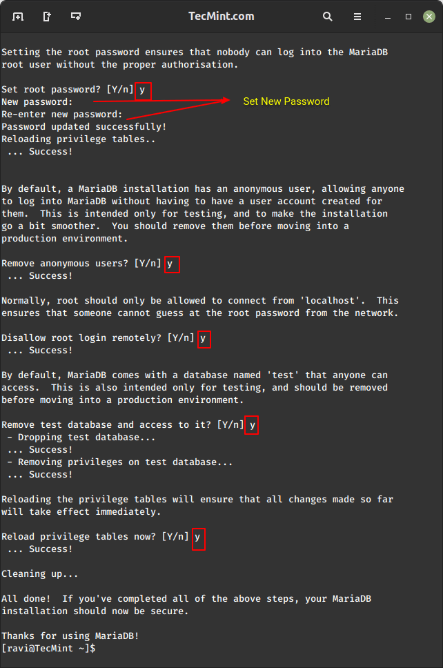 Secure MariaDB in Linux