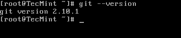Verificar Git instalado Versión 