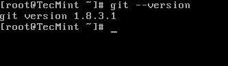  Verificar la versión instalada de Git 