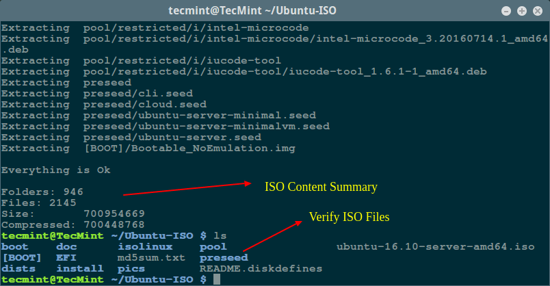  7zip-Extrae el contenido del archivo ISO en Linux 