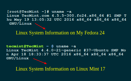 nom du noyau Linux 64 bits
