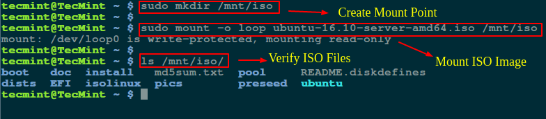  Monte el archivo ISO en Linux 