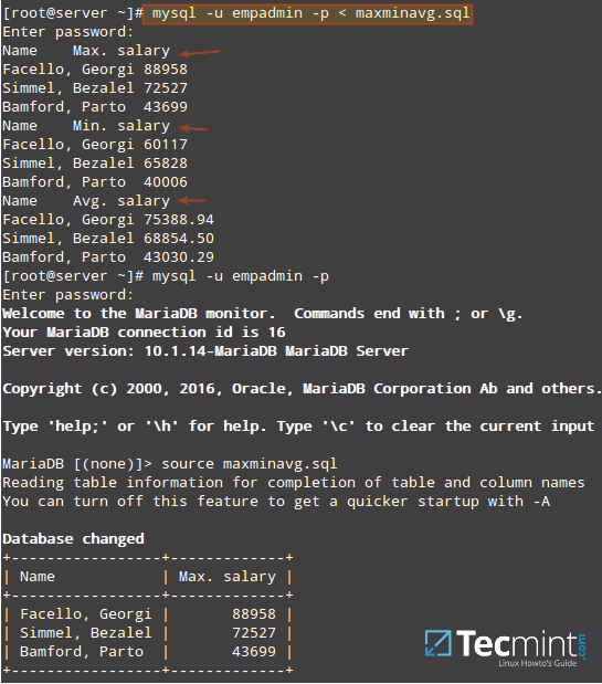 MySQL Script to Run SQL Commands