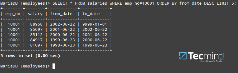 Query MySQL Table by Date Order