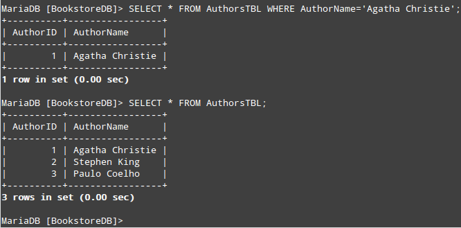 Select and Query a String in MySQL Database