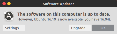 Upgrade Ubuntu 16.04 to Ubuntu 16.10