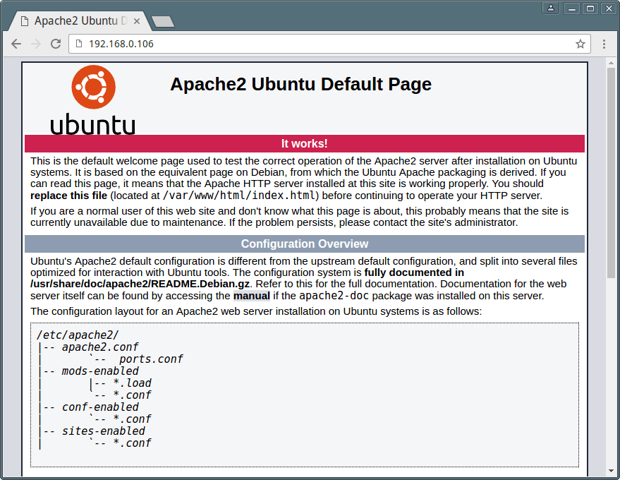 Verify Apache Web Server