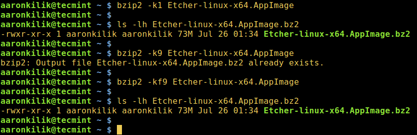 Compress Files Using bzip2 in Linux