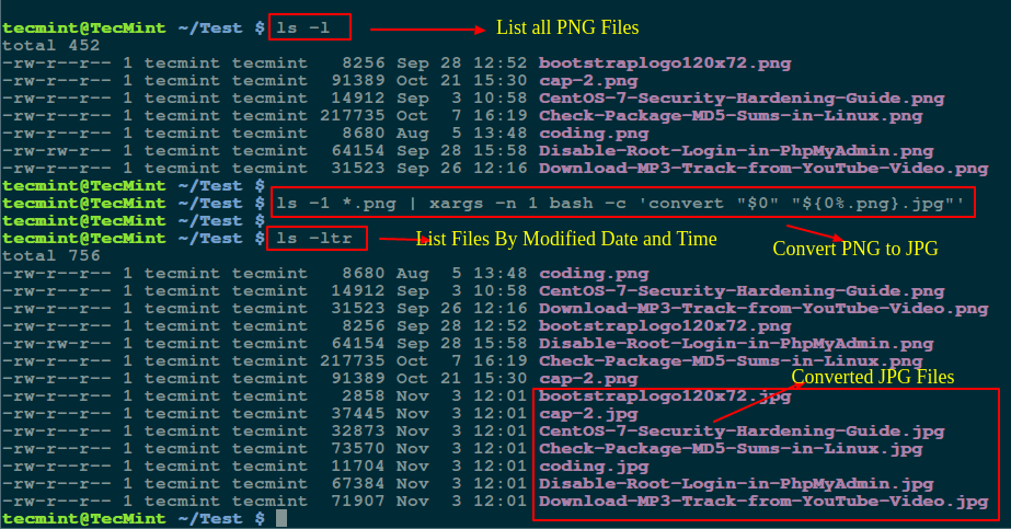 Convert PNG to JPG Format in Linux