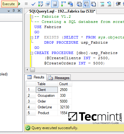 Create a Sample SQL Database 