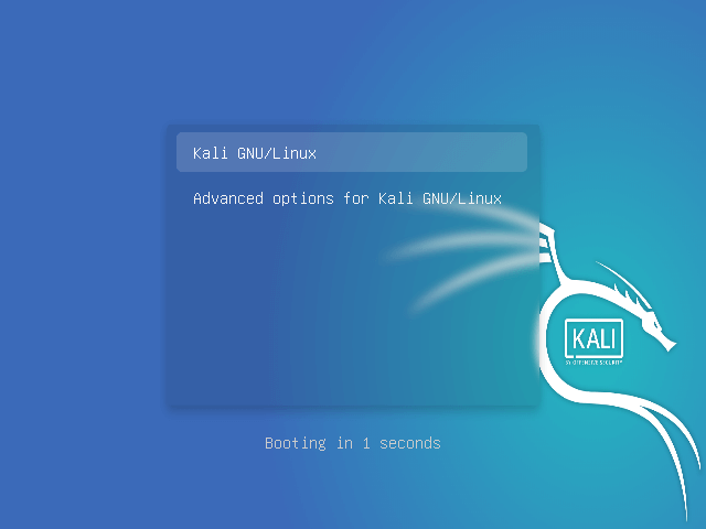 Kali Linux Booting