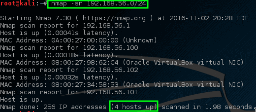 Nmap - Ping All Connected Live Network Hosts