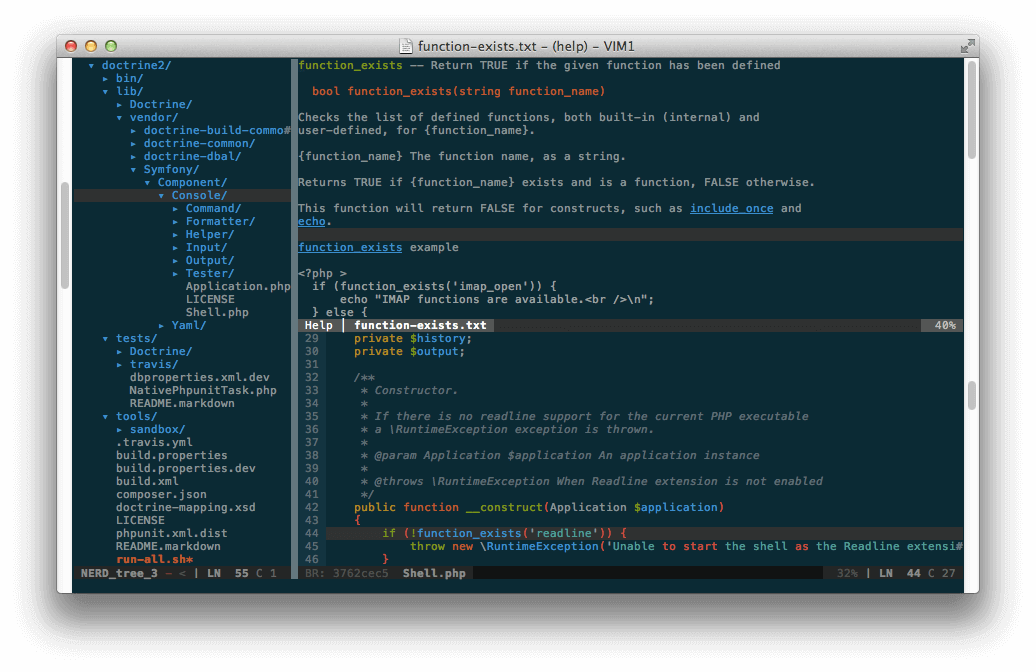 PIV Adds PHP Editing for Vim