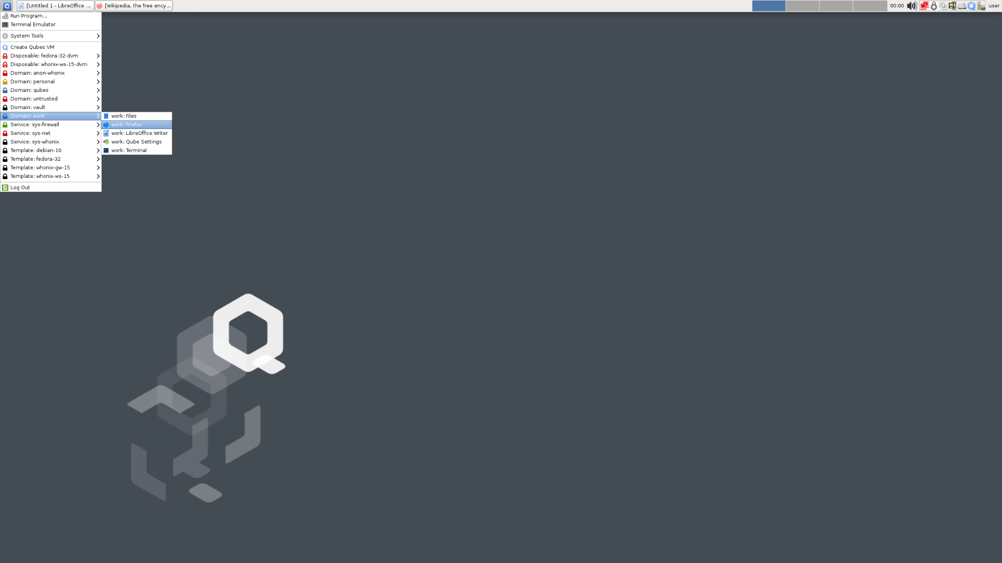 Qubes Linux Desktop