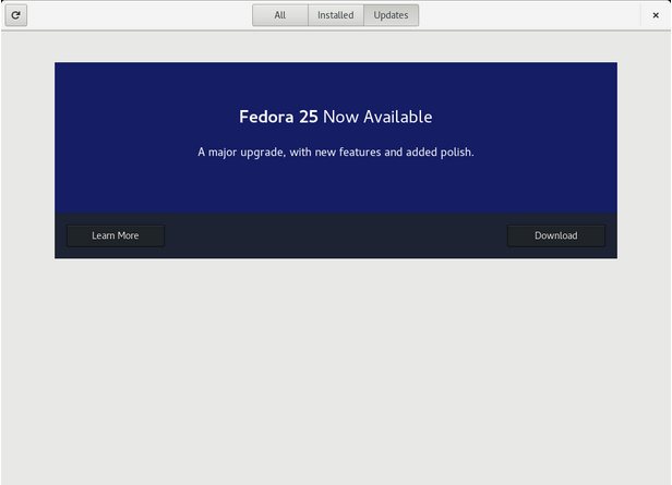 Upgrade Fedora 24 to Fedora 25