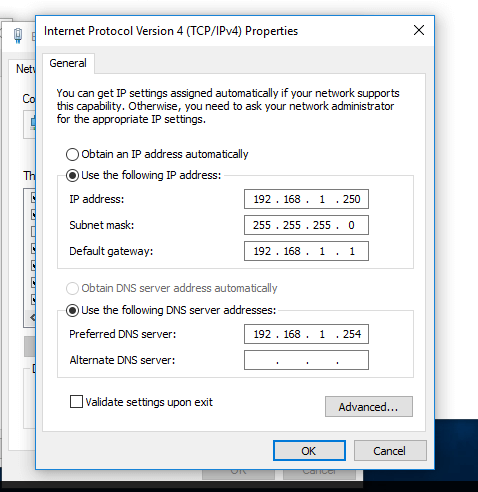 Add DNS and Samba4 AD IP Address