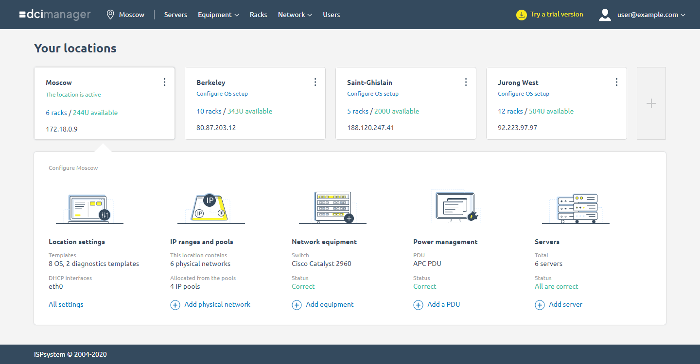 DCImanager - Manage Physical Equipment