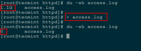 Empty Large File Using Null Redirect in Linux