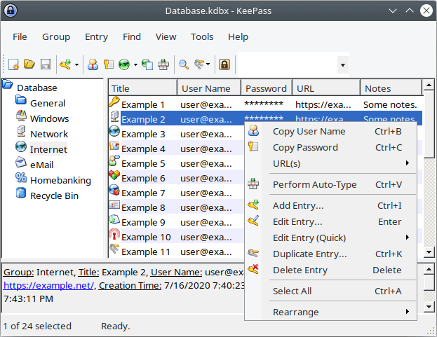 KeePass Password Manager for Linux