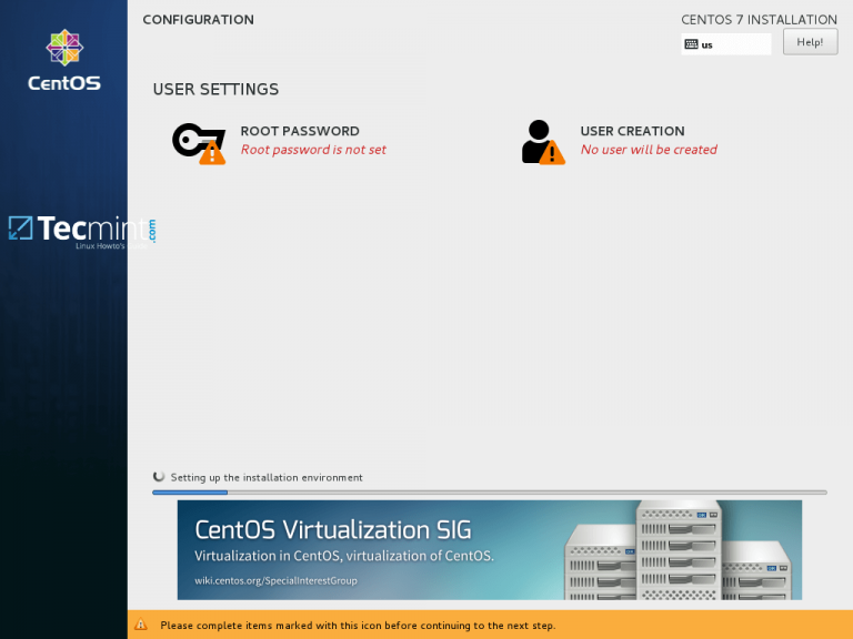 Installation of CentOS 7.5 Guide