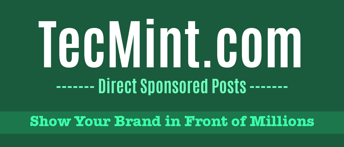 Sponsored Posts TecMint